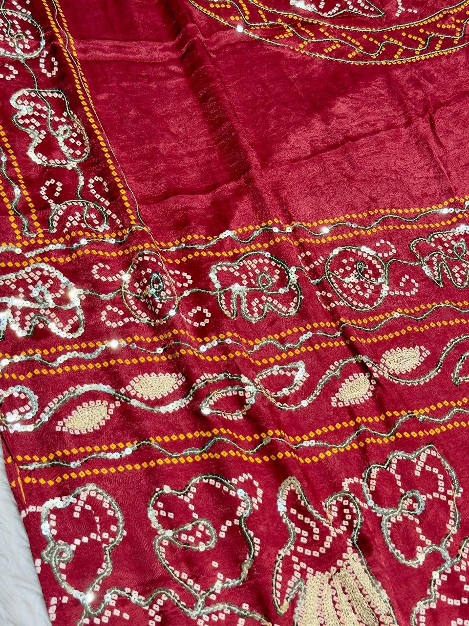 SHAGUN FASHION Exclusive Raasleela Sequins & Bandhani Silk Saree Collection