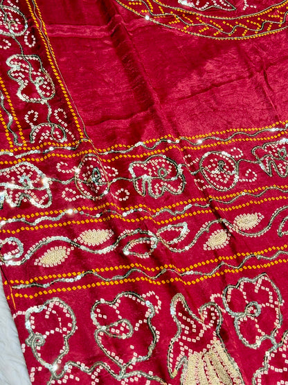 SHAGUN FASHION Exclusive Raasleela Sequins & Bandhani Silk Saree Collection