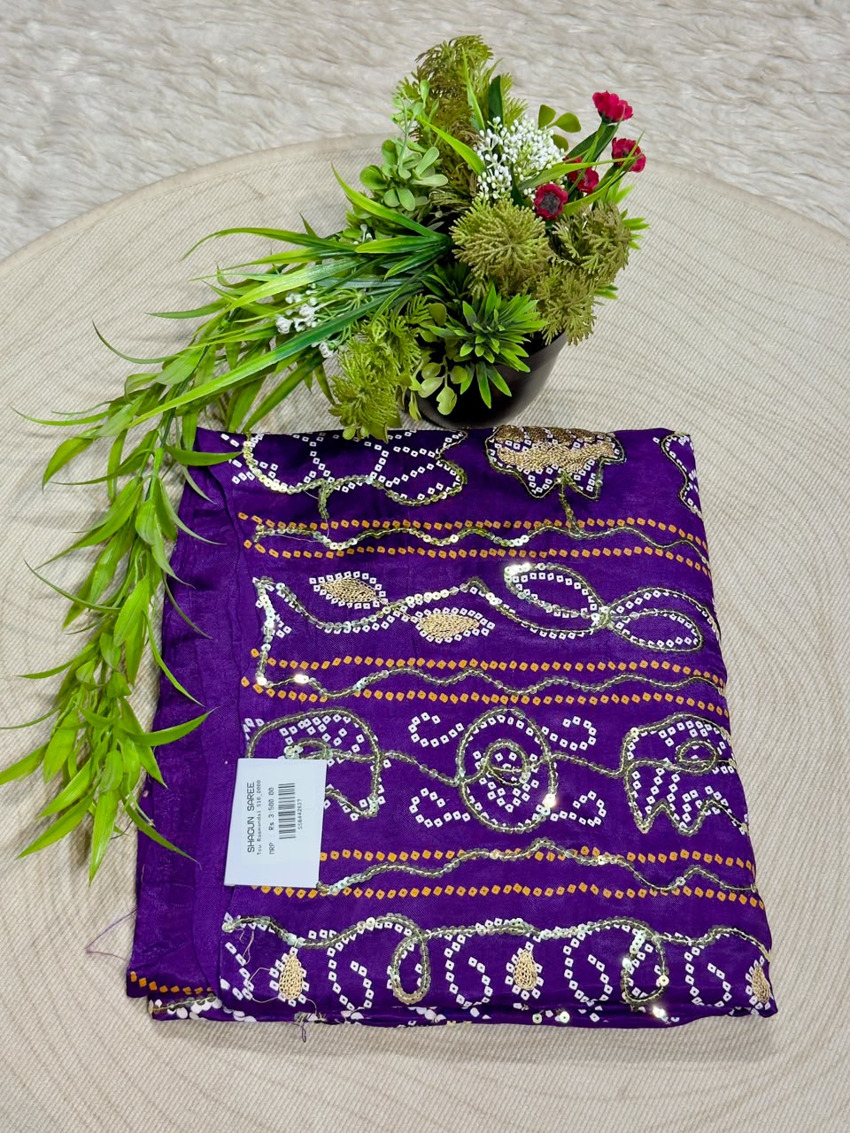 SHAGUN FASHION Exclusive Raasleela Sequins & Bandhani Silk Saree Collection
