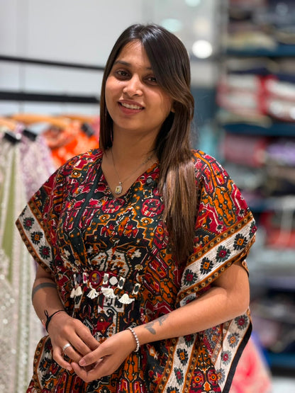 SHAGUN FASHION Multi-Color Ethnic Printed Kaftan Kurti with Parallel Pants Co-Ord Set
