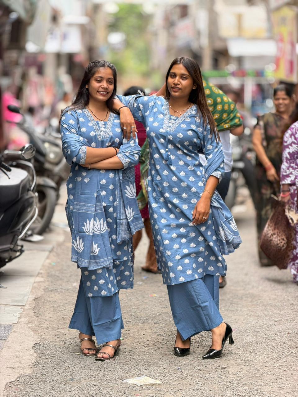 SHAGUN FASHION – Premium Floral Printed Cotton Suit Set
