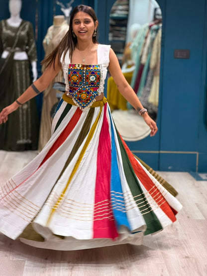 SHAGUN FASHION – Multi-Color Panel Navratri Chaniya Choli Set