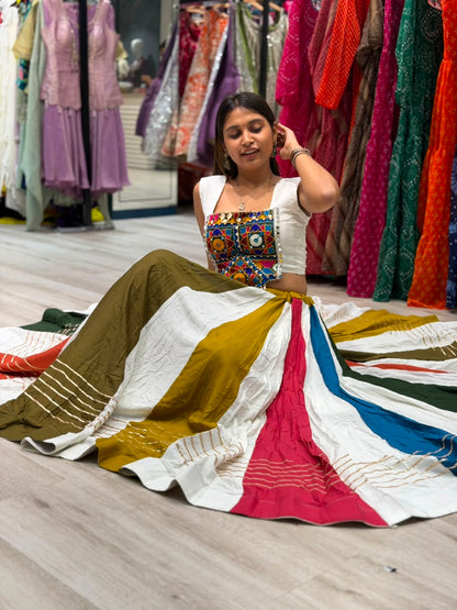 SHAGUN FASHION – Multi-Color Panel Navratri Chaniya Choli Set