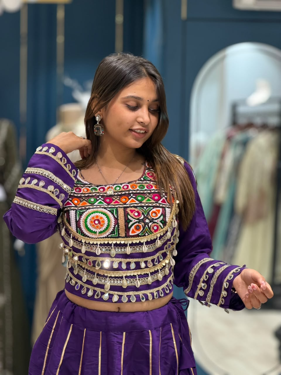 SHAGUN FASHION Premium Traditional Kutchi Embroidered Chaniya Choli Set – Navratri & Festive Wear