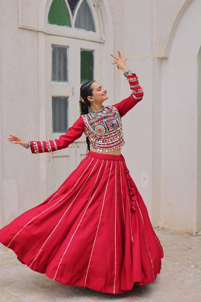 SHAGUN FASHION Premium Traditional Kutchi Embroidered Chaniya Choli Set – Navratri & Festive Wear