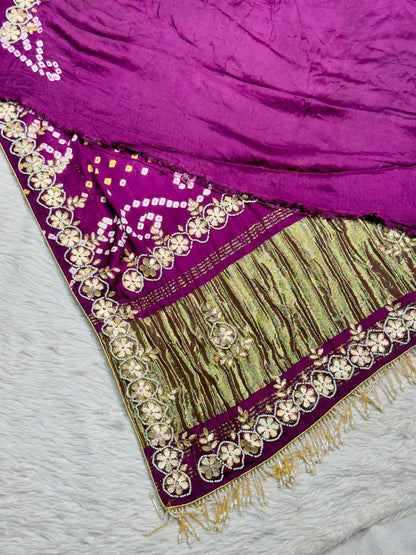 Exclusive SHAGUN FASHION Heavy Crush Tissue Silk Saree with Pearl & Embroidered Border