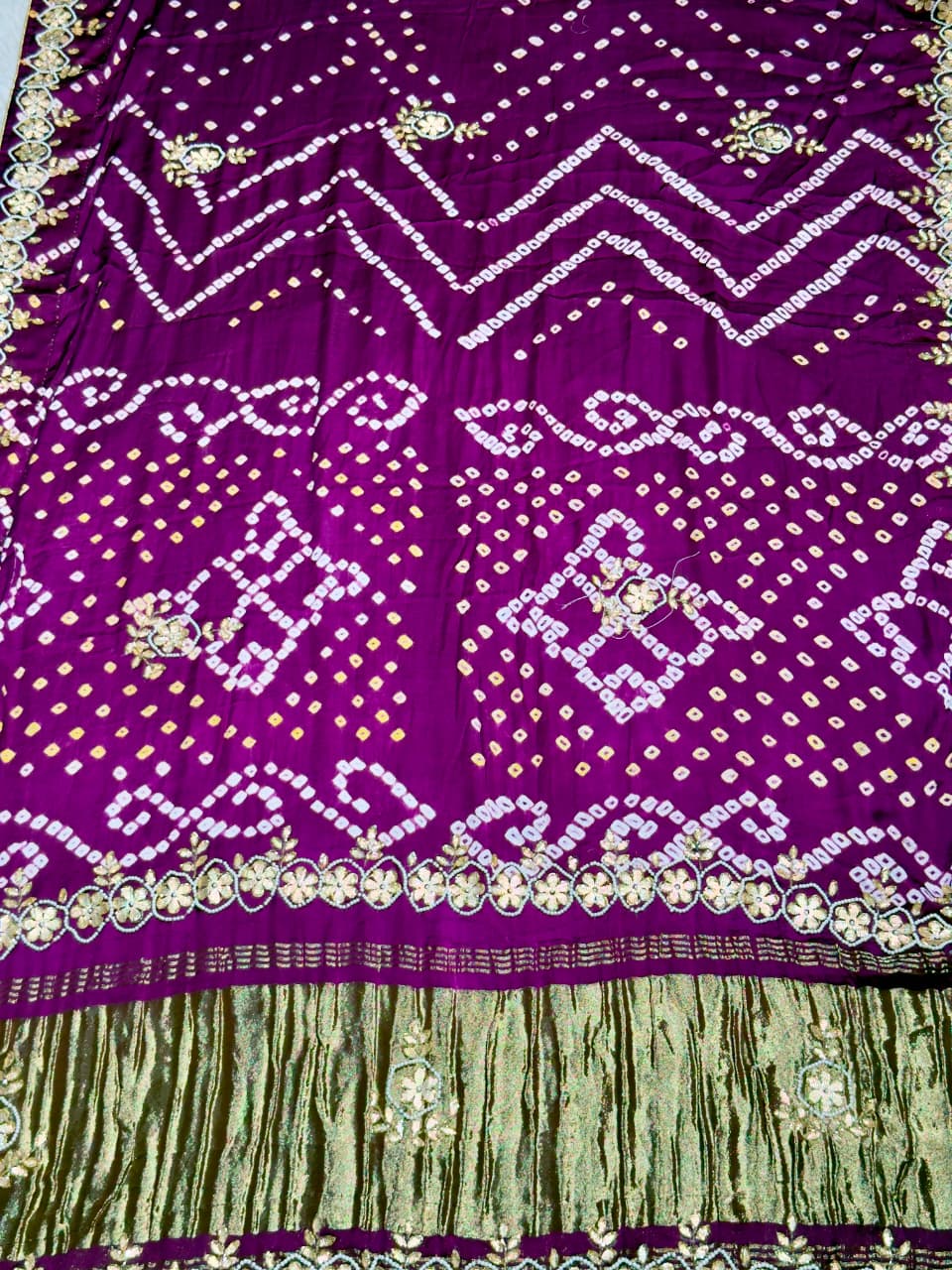 Exclusive SHAGUN FASHION Heavy Crush Tissue Silk Saree with Pearl & Embroidered Border