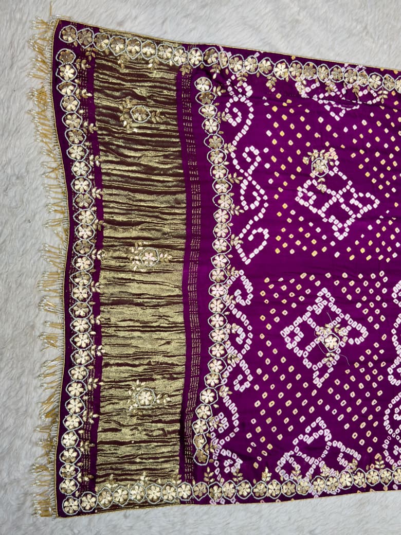 Exclusive SHAGUN FASHION Heavy Crush Tissue Silk Saree with Pearl & Embroidered Border