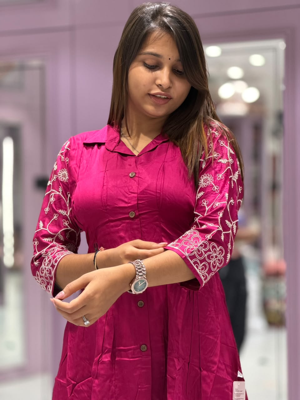 SHAGUN FASHION – Stylish Embroidered Short Kurti with Matching Pant Co-ord Set