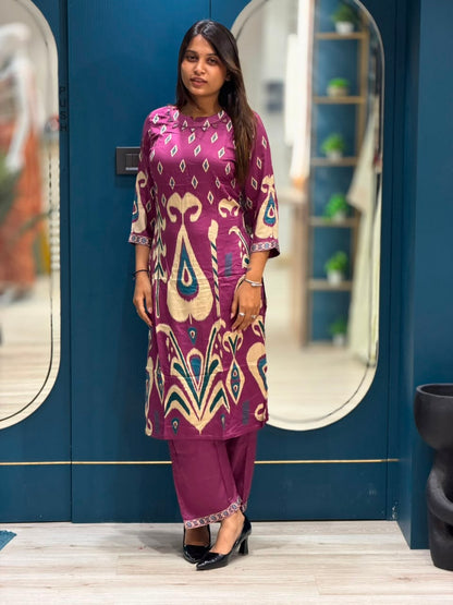 SHAGUN FASHION Premium Ikat Print Kurti Set | zankhi.in