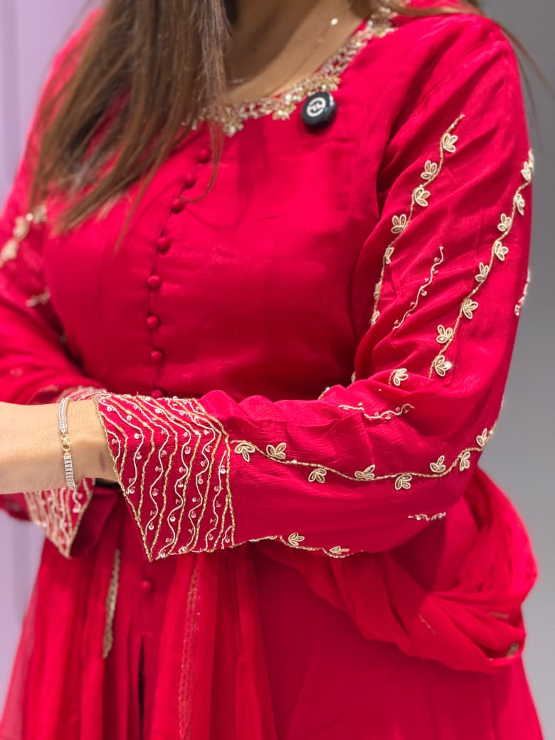 SHAGUN FASHION Exclusive Handwork Anarkali Kurti & Flared Sharara Set with Dupatta – Premium Festive Collection on zankhi.in