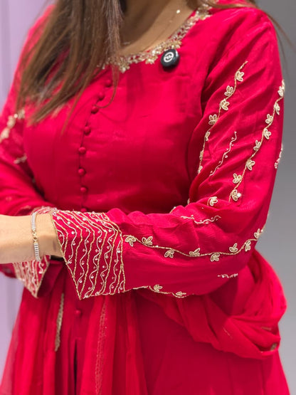 SHAGUN FASHION Exclusive Handwork Anarkali Kurti & Flared Sharara Set with Dupatta – Premium Festive Collection on zankhi.in