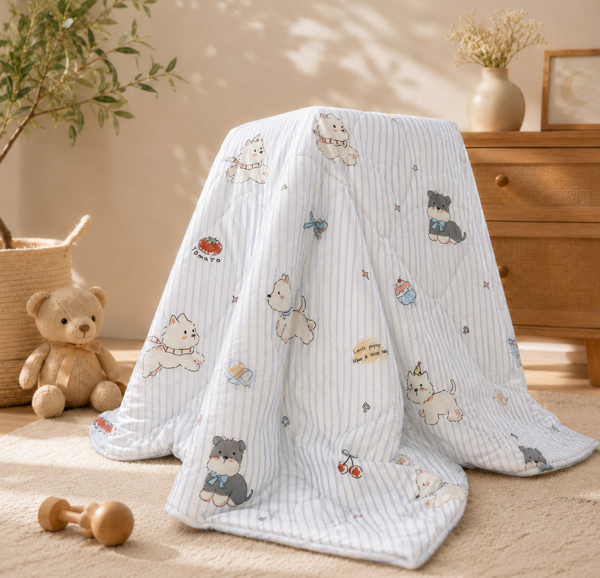 SHAGUN FASHION Ultra-Soft Premium Printed Baby Quilt Blanket Set