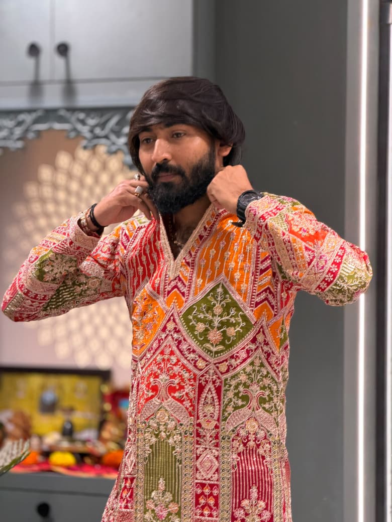 Designer Heavy Sequence Work Men's Short Kurta Collection by SHAGUN FASHION