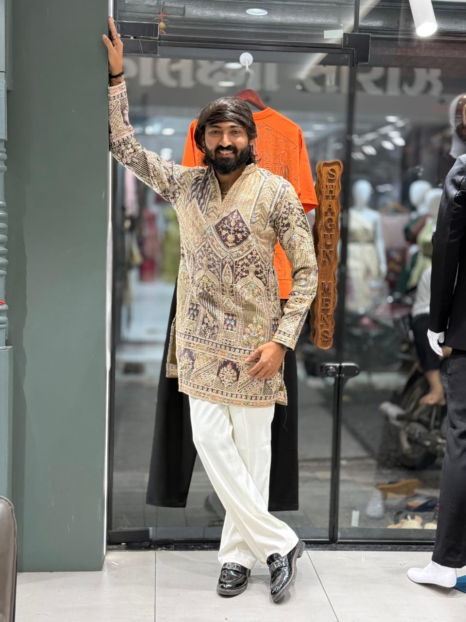 Designer Heavy Sequence Work Men's Short Kurta Collection by SHAGUN FASHION