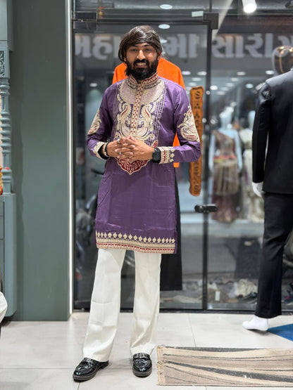 Men's Premium Heavy Embroidery Short Kurta Set by SHAGUN FASHION – Exclusively on zankhi.in
