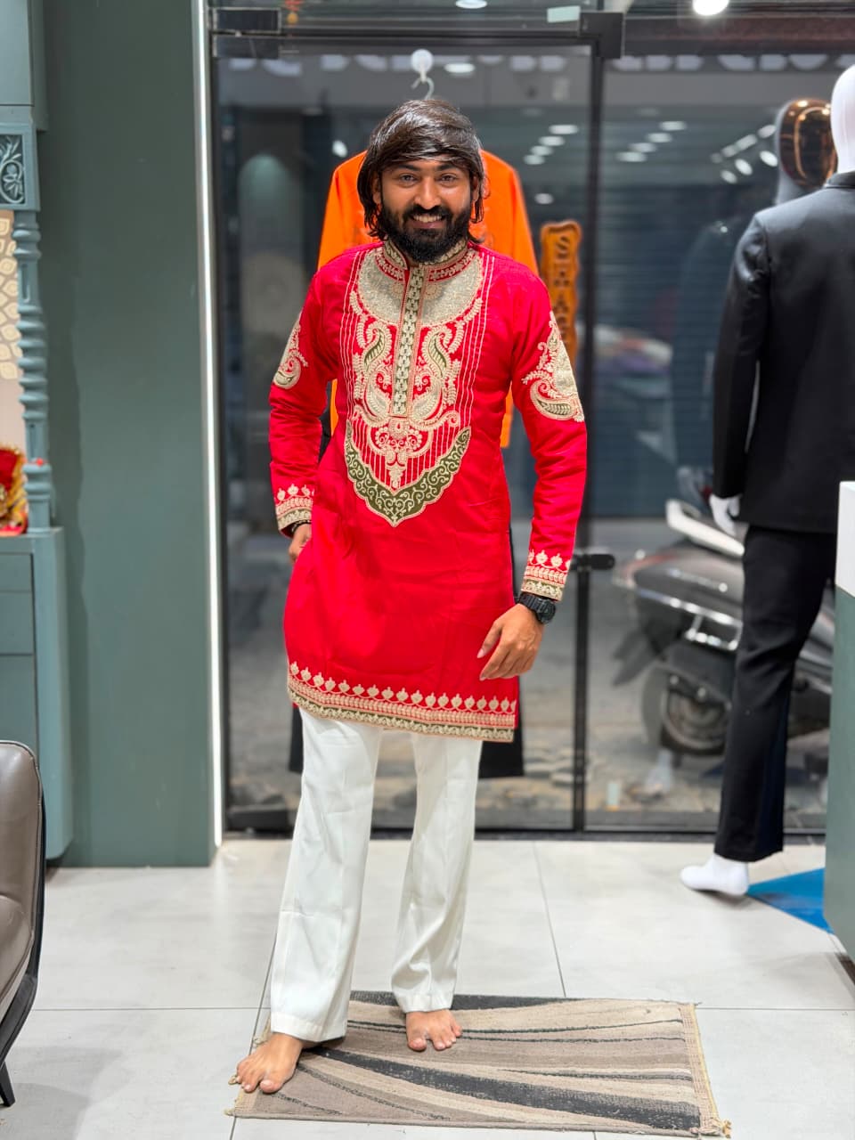 Men's Premium Heavy Embroidery Short Kurta Set by SHAGUN FASHION – Exclusively on zankhi.in