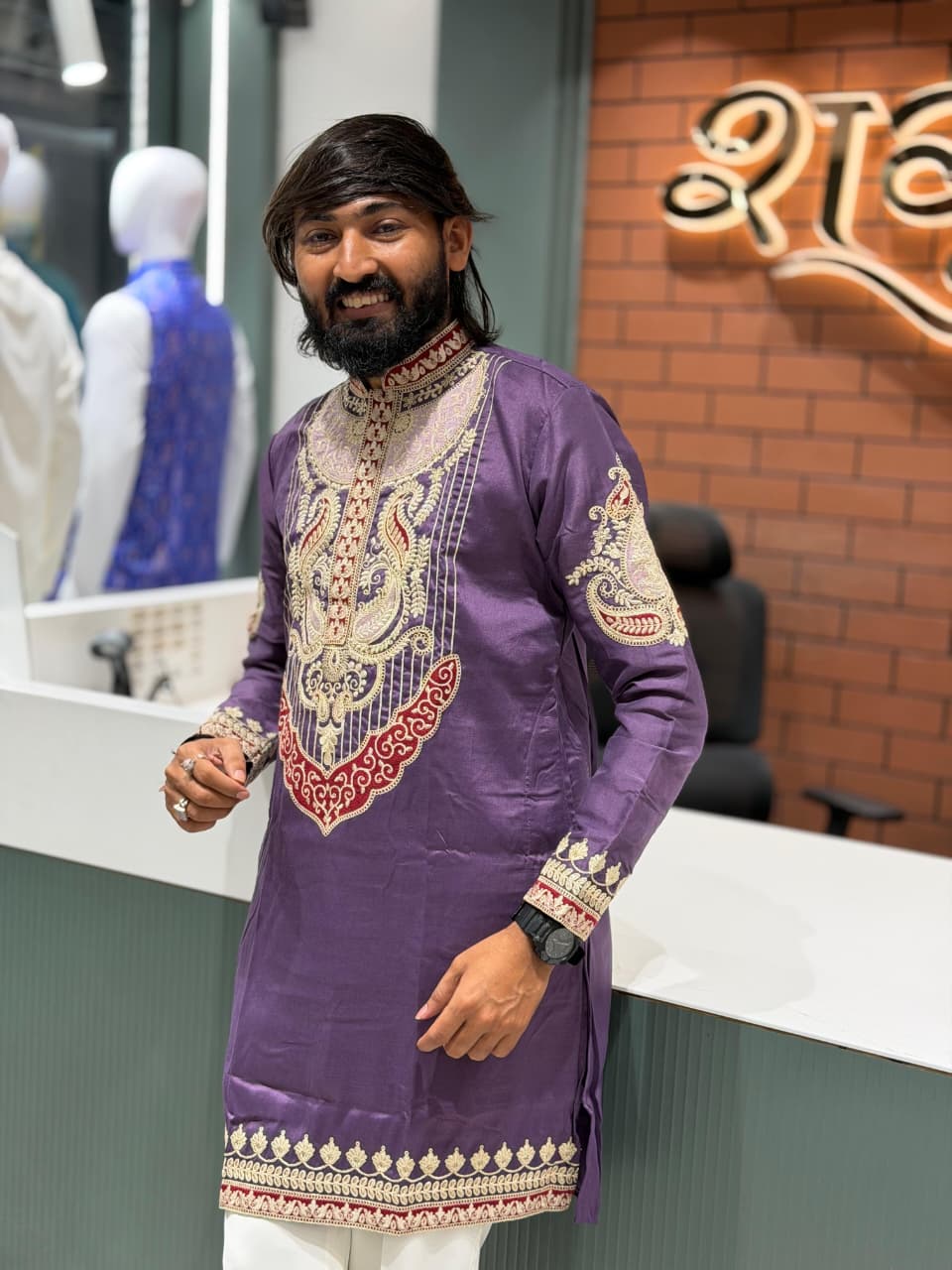 Men's Premium Heavy Embroidery Short Kurta Set by SHAGUN FASHION – Exclusively on zankhi.in