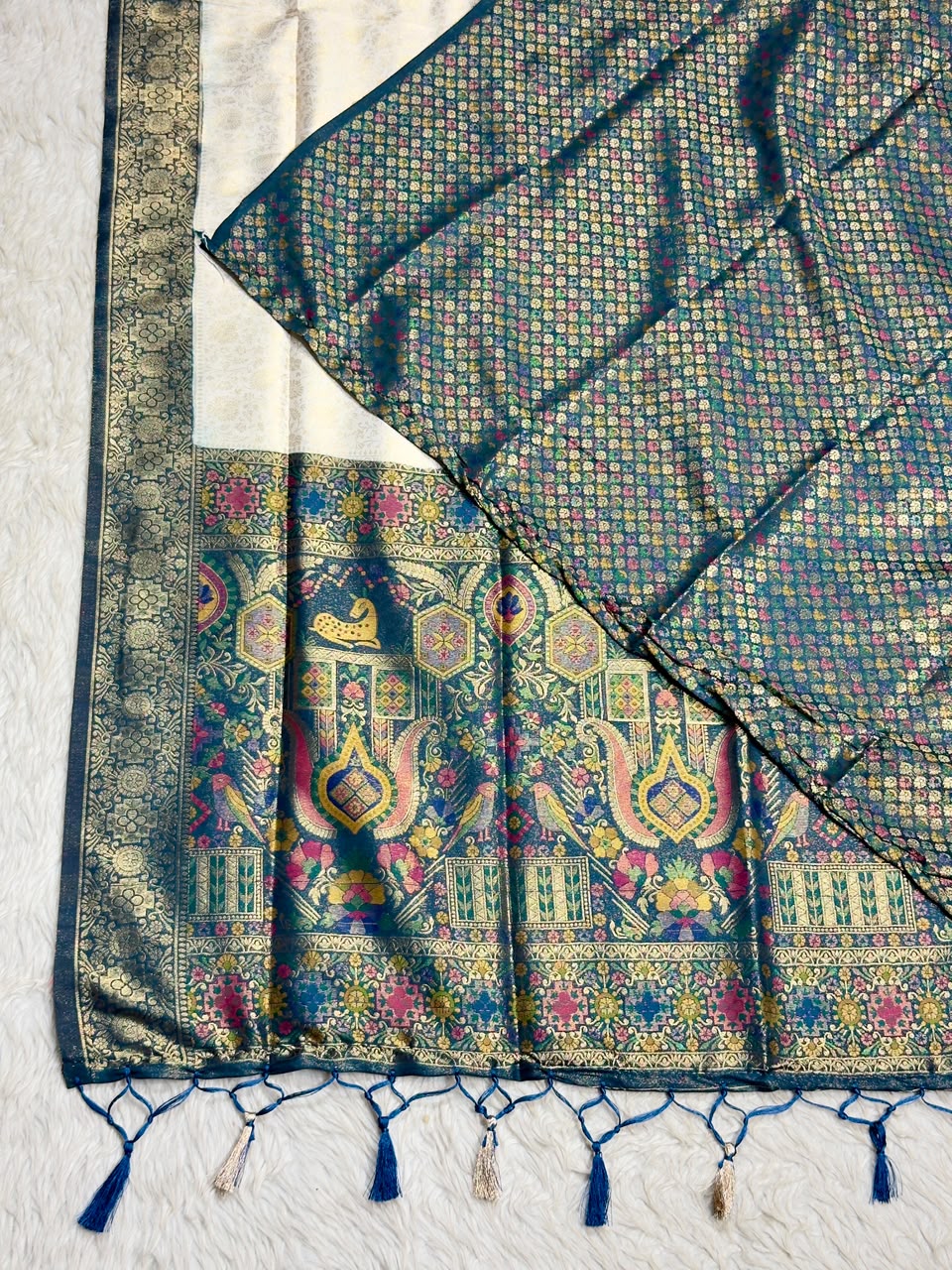 Shagun Fashion Exclusive Silk Meenakari Saree – Available on zankhi.in