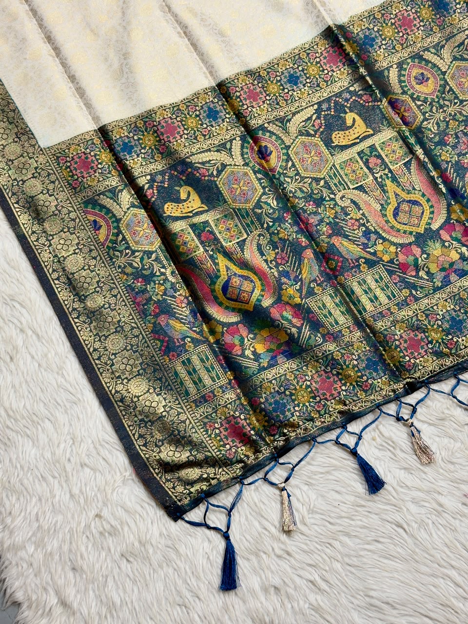 Shagun Fashion Exclusive Silk Meenakari Saree – Available on zankhi.in