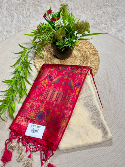 Shagun Fashion Exclusive Silk Meenakari Saree – Available on zankhi.in