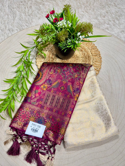 Shagun Fashion Exclusive Silk Meenakari Saree – Available on zankhi.in