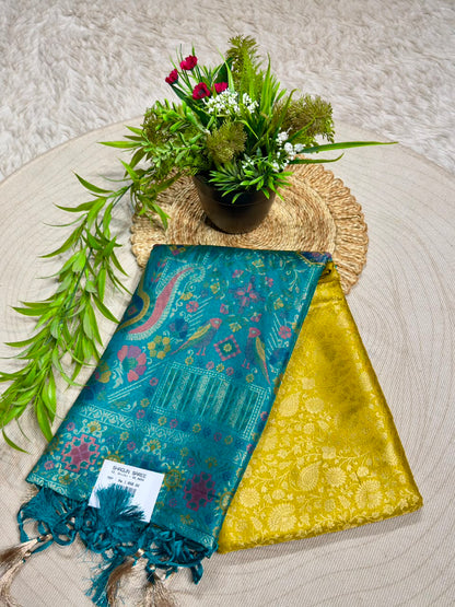 Shagun Fashion Exclusive Silk Meenakari Saree – Available on zankhi.in