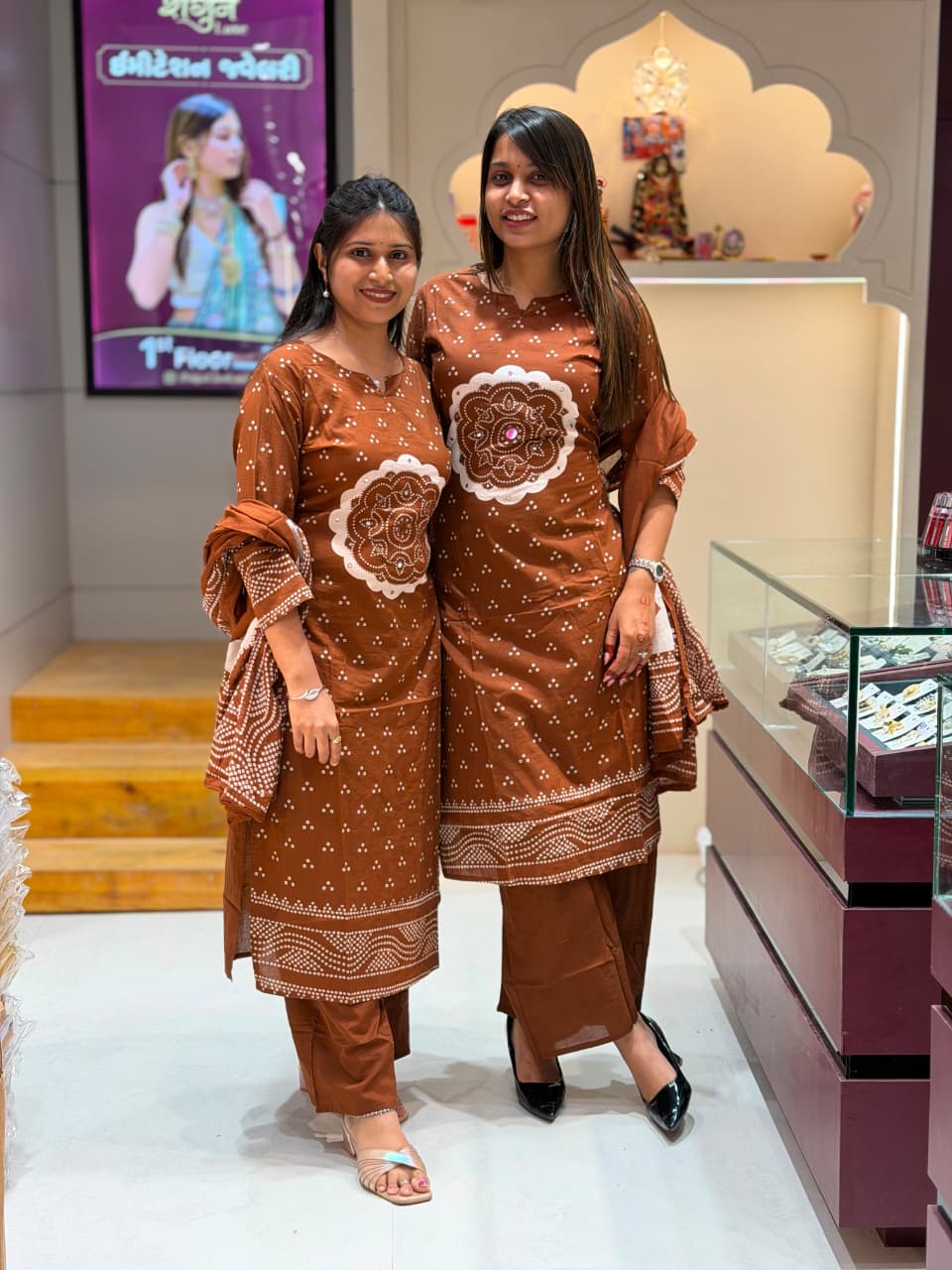 Traditional Bandhani Print Cotton Kurti Set with Dupatta – SHAGUN FASHION