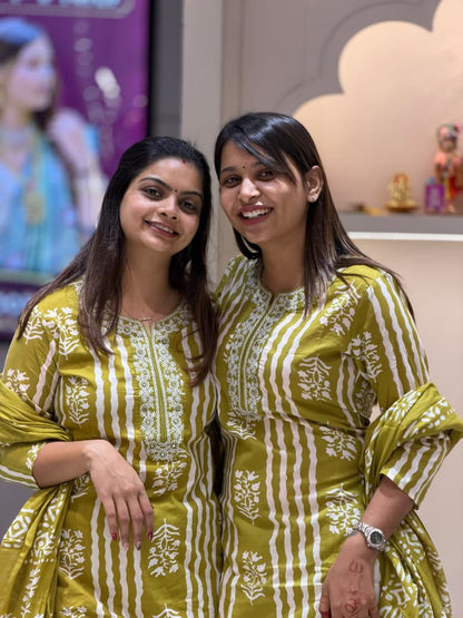 SHAGUN FASHION Premium Printed Pure Cotton Kurti Pant Set with Dupatta – Ultimate Daily & Festive Comfort