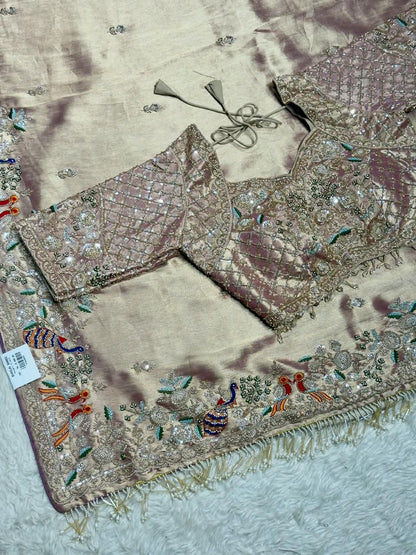 SHAGUN FASHION Exclusive Designer Silk Saree with Heavy Handwork Blouse & Peacock Motif Border