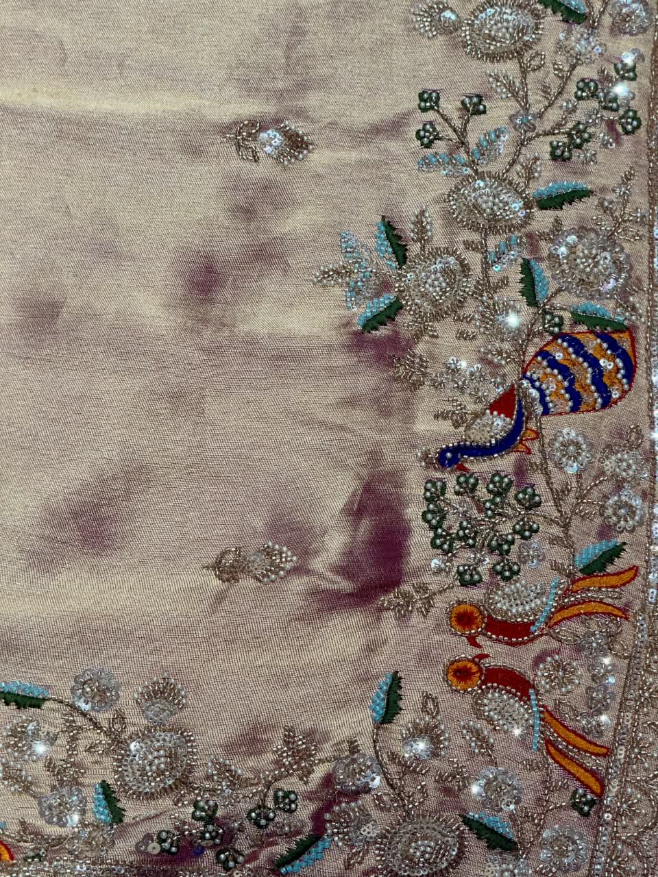 SHAGUN FASHION Exclusive Designer Silk Saree with Heavy Handwork Blouse & Peacock Motif Border