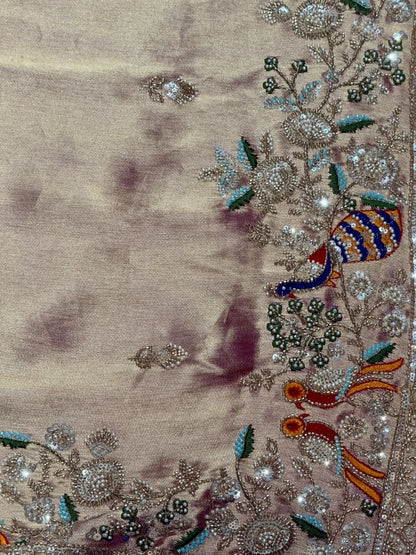 SHAGUN FASHION Exclusive Designer Silk Saree with Heavy Handwork Blouse & Peacock Motif Border