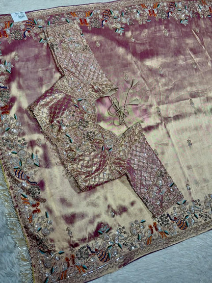 SHAGUN FASHION Exclusive Designer Silk Saree with Heavy Handwork Blouse & Peacock Motif Border