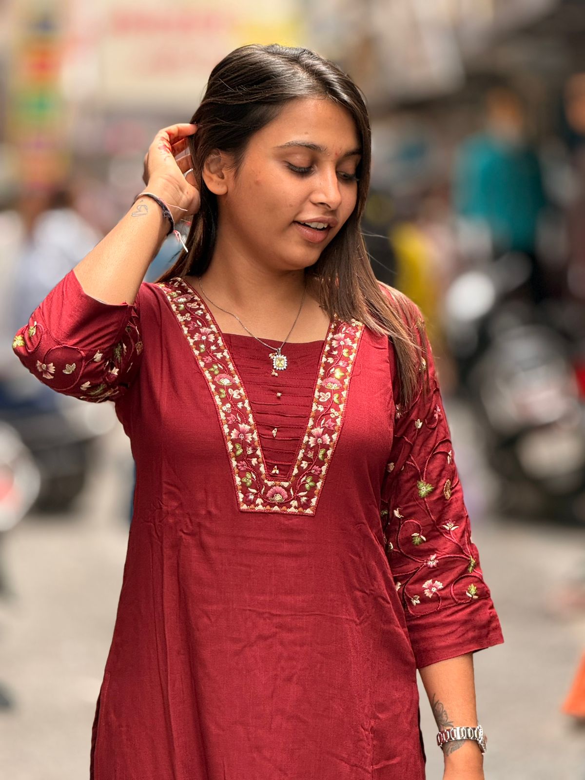 SHAGUN FASHION Premium Designer Embroidery Kurti Set with Pant