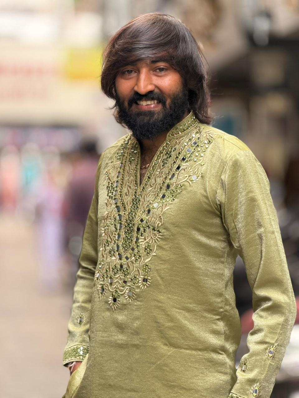 Premium Designer Short Kurta Set with Mirror Work by SHAGUN FASHION