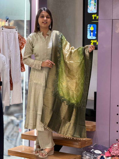 SHAGUN FASHION Designer Anarkali Kurta Set with Heavy Bandhani Dupatta — Exclusive on zankhi.in