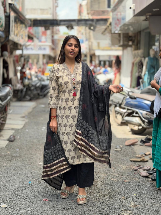 SHAGUN FASHION Premium Printed Cotton Kurti Suit Set with Dupatta – Exclusive on zankhi.in