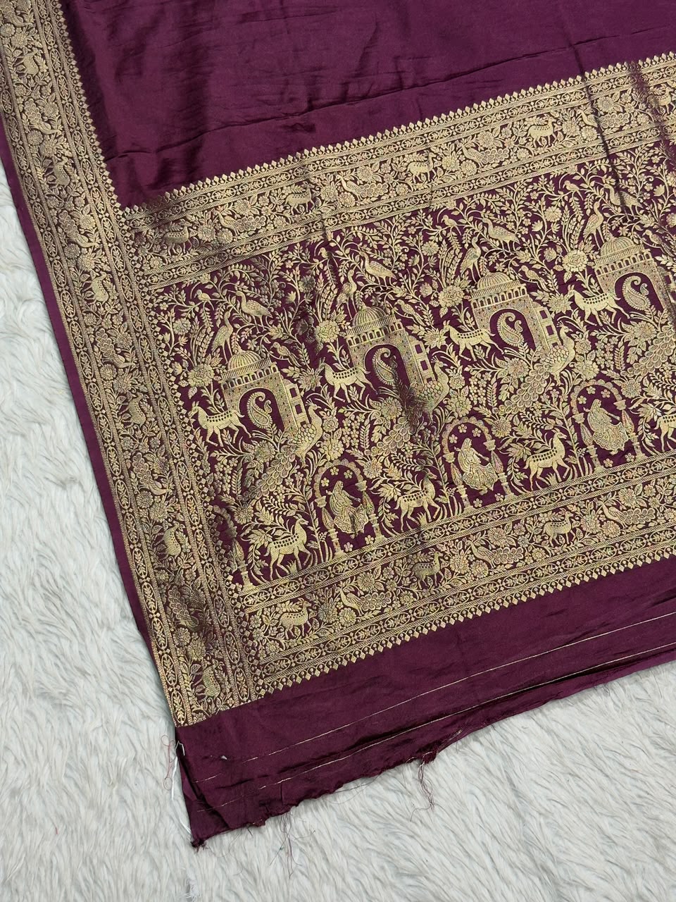 SHAGUN FASHION Premium Silk Saree with Rich Weaved Gold Zari Royal Border & Peacock Motif Pallu — Exclusively on zankhi.in
