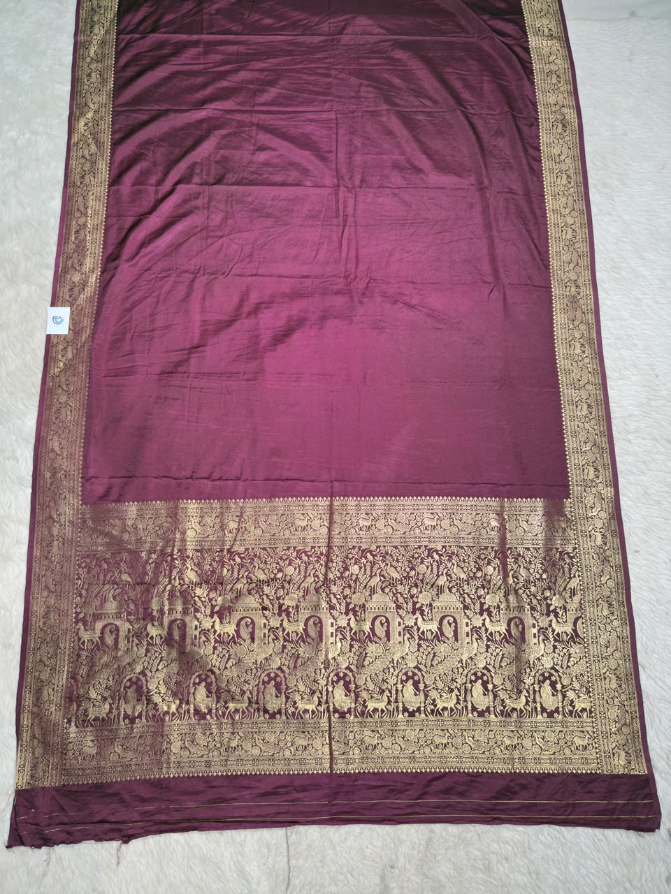 SHAGUN FASHION Premium Silk Saree with Rich Weaved Gold Zari Royal Border & Peacock Motif Pallu — Exclusively on zankhi.in
