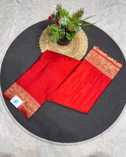 SHAGUN FASHION Premium Silk Saree with Rich Weaved Gold Zari Royal Border & Peacock Motif Pallu — Exclusively on zankhi.in