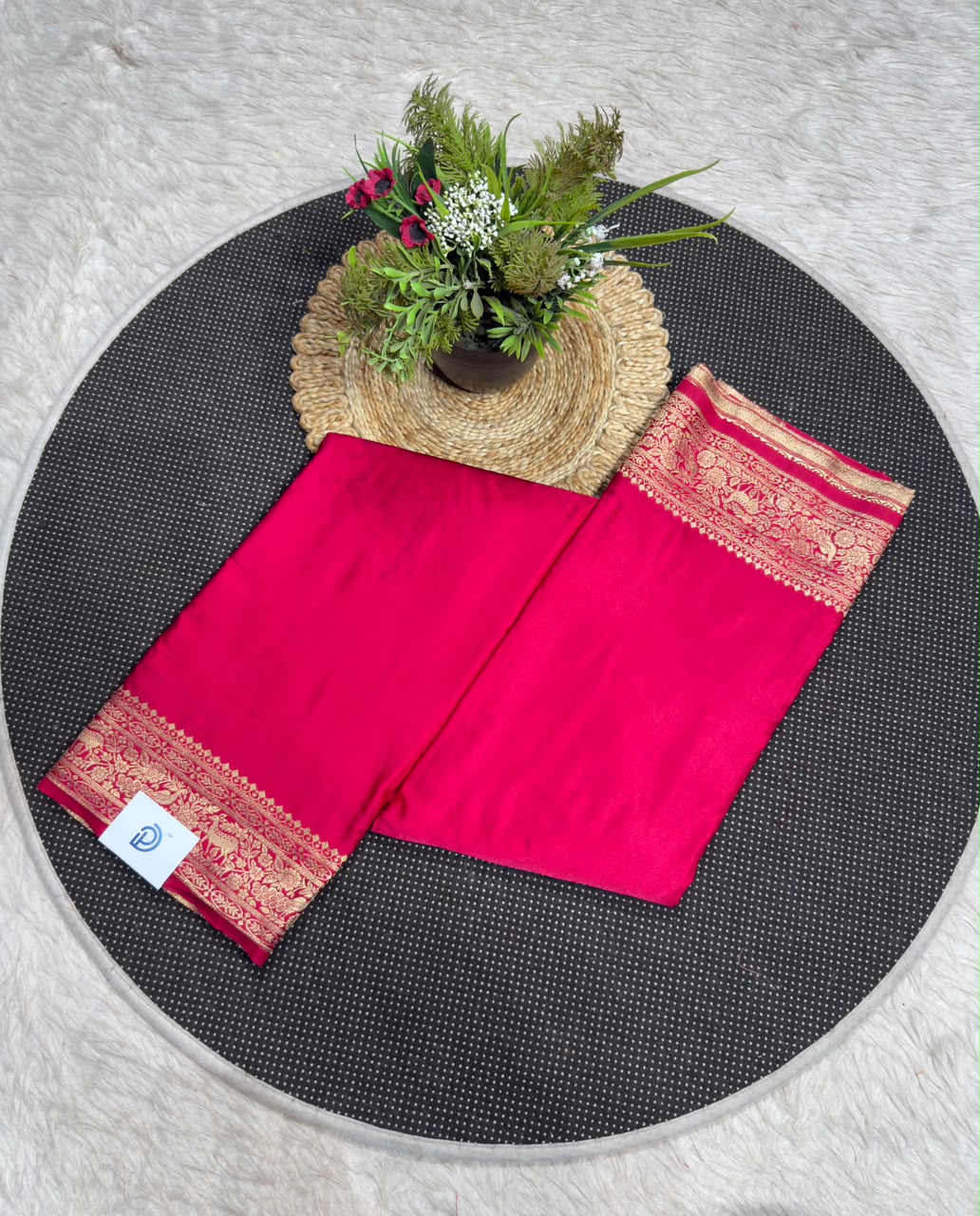 SHAGUN FASHION Premium Silk Saree with Rich Weaved Gold Zari Royal Border & Peacock Motif Pallu — Exclusively on zankhi.in