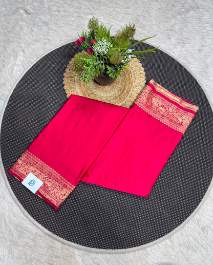 SHAGUN FASHION Premium Silk Saree with Rich Weaved Gold Zari Royal Border & Peacock Motif Pallu — Exclusively on zankhi.in