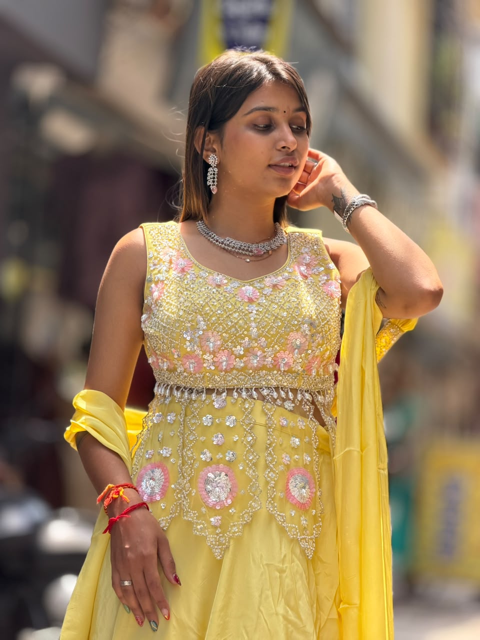 SHAGUN FASHION Premium Designer Sequin & Pearl Work Crop Top Skirt Set with Dupatta – Exclusive on zankhi.in
