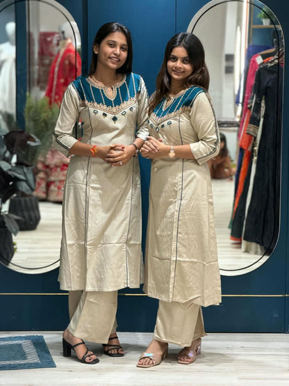 SHAGUN FASHION Premium Designer Kurti with Palazzo Set