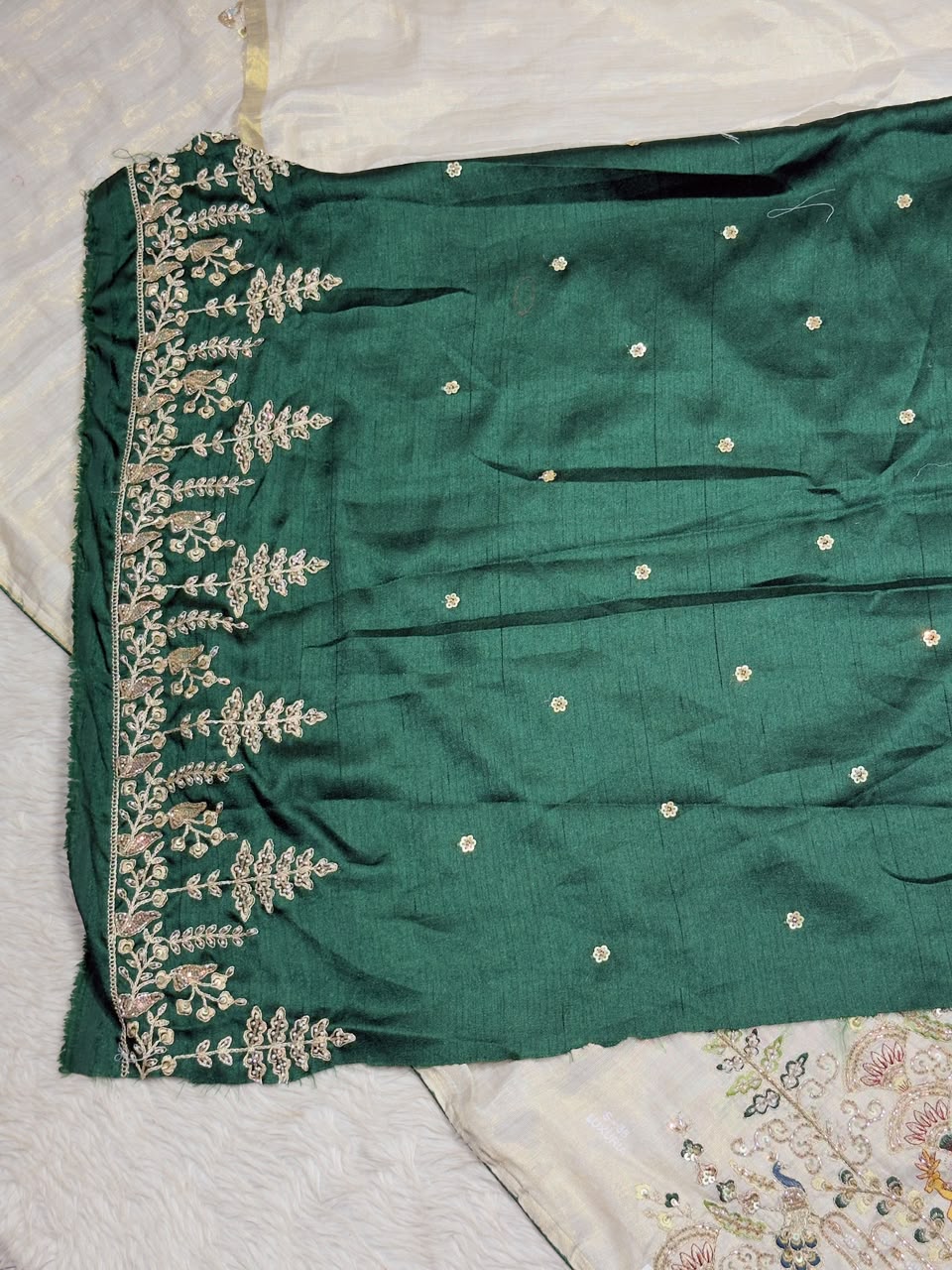 SHAGUN FASHION Luxury Designer Tissue Chanderi Silk Saree with Heavy Embroidery & Sequin Work