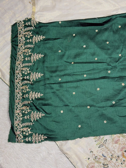 SHAGUN FASHION Luxury Designer Tissue Chanderi Silk Saree with Heavy Embroidery & Sequin Work