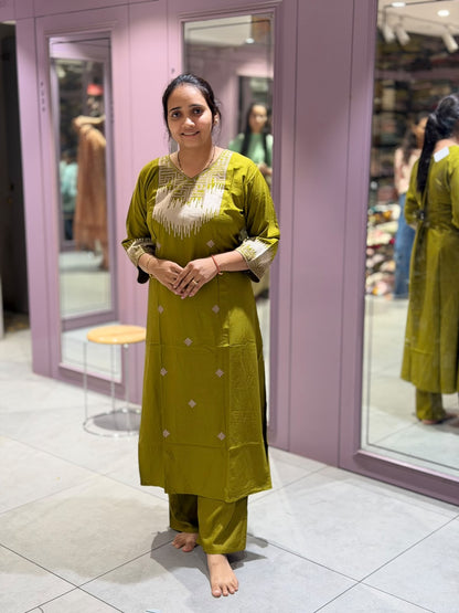 SHAGUN FASHION Premium Designer Embroidery Kurti & Pant Co-Ord Set – Available Exclusively on zankhi.in