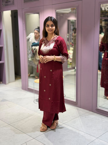 SHAGUN FASHION Premium Designer Embroidery Kurti & Pant Co-Ord Set – Available Exclusively on zankhi.in