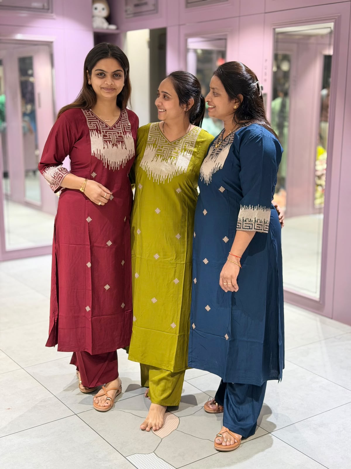 SHAGUN FASHION Premium Designer Embroidery Kurti & Pant Co-Ord Set – Available Exclusively on zankhi.in