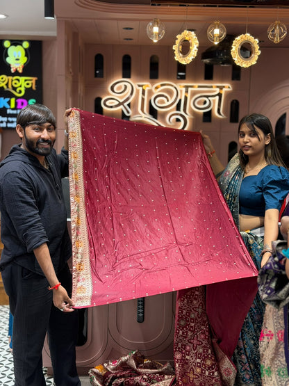 SHAGUN FASHION Royal Designer Bandhani Silk Saree & Gharchola Chunri Collection | zankhi.in